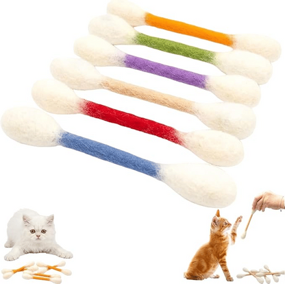 Wattestäbchen Katzenspielzeug mit Katzenminze