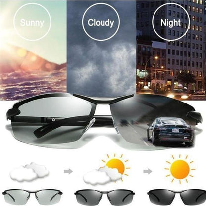 2026 Photochrome Sonnenbrille mit blendfreien polarisierten Gläsern (50 % Rabatt