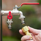 Doppel-Außenwasserhahn | Mit integriertem Rückschlagventil und frostsicherem Messing (UKCA/CE)